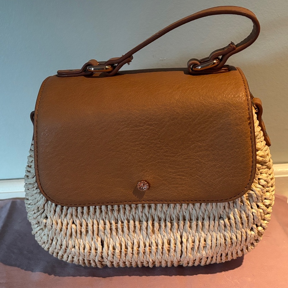 LC Lauren Conrad Brown and Cream Shoulder Bag
